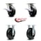 Service Caster 6 Inch Kingpinless Phenolic Wheel Caster Brakes 2 Rigid, 2PK SCC-KP30S620-PHR-SLB-2-R-2 - alternate 5